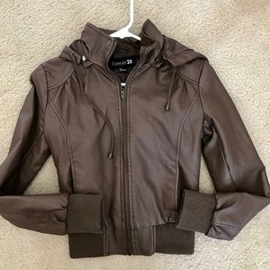 Brown pleather Jacket